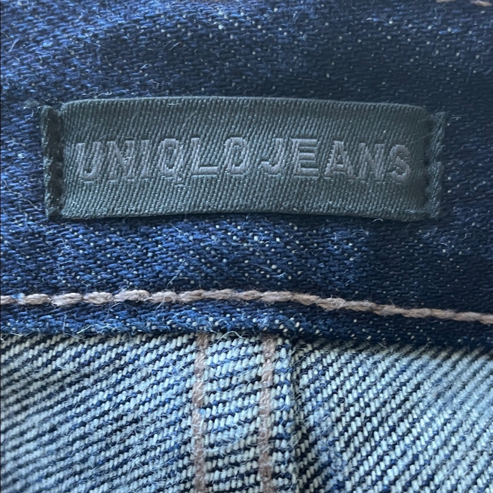 Uniqlo Women's Dark Blue Wide Straight Leg, High Waisted Baggy Jeans size 2 💖 - Picture 10 of 11